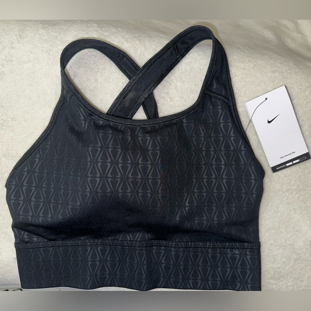 NWT NIKE DRI-FIT MEDIUM SUPPORT WORKOUT TRAINING SWOOSH BRA WITH REMOVAL PAD